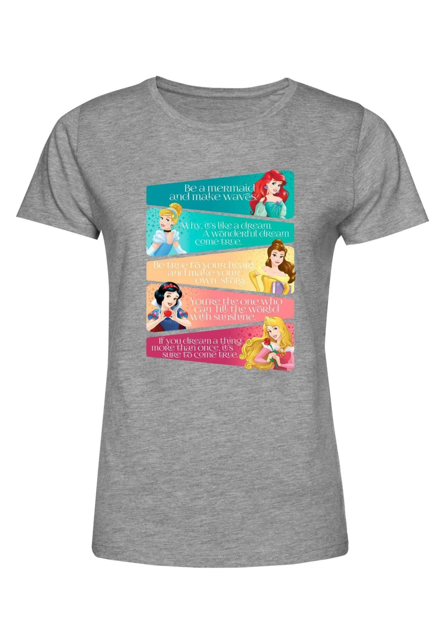 Disney Princesses Princess Adjectives - T-Shirt Print - Heather Grey - Afbeelding 5