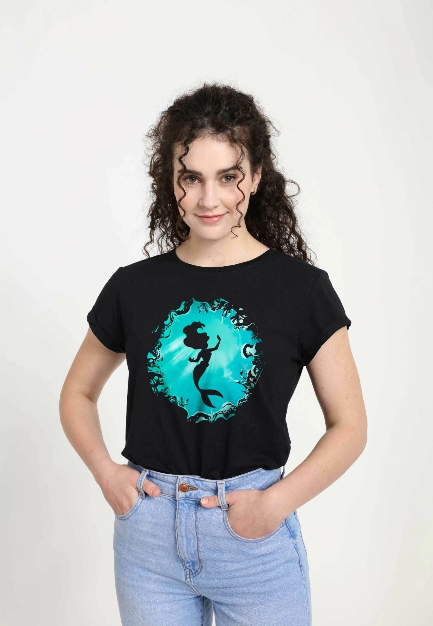 Disney The Little Mermaid Ariels Grotto - T-Shirt Print - Black - Afbeelding 3