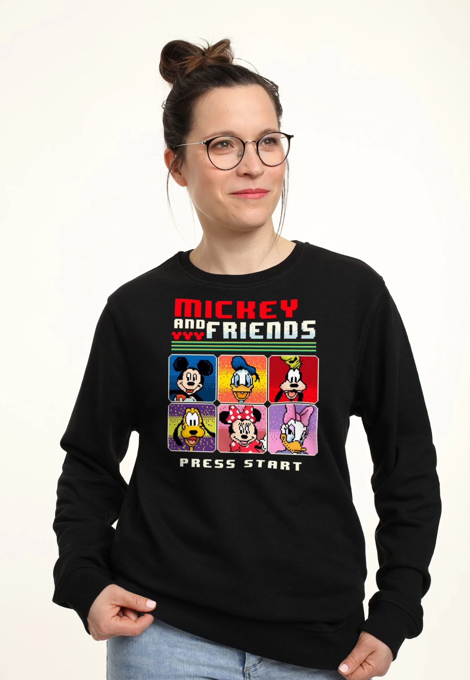 Disney Mickey Mouse Pixel Friends - Sweater - Black - Afbeelding 3