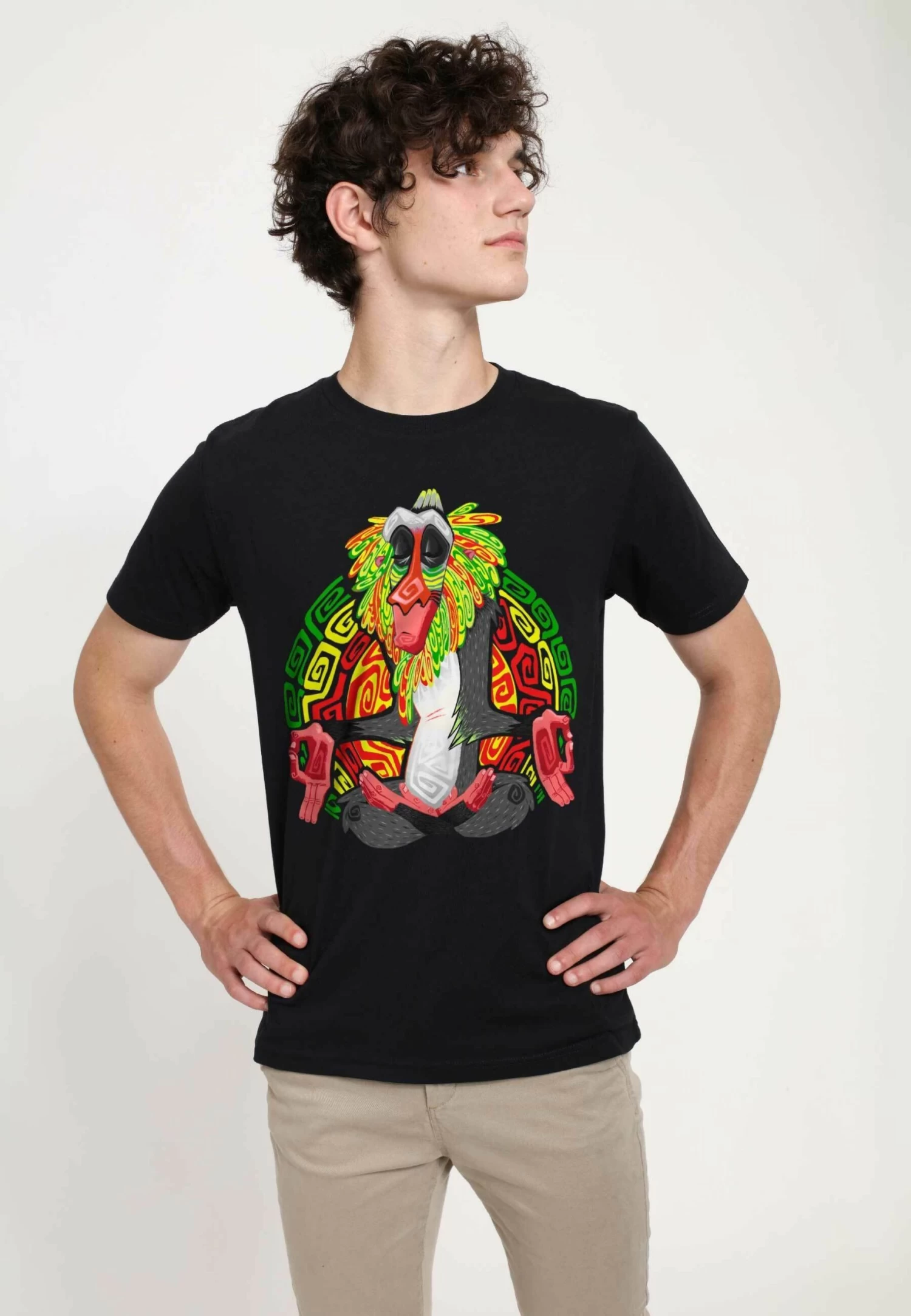 Disney The Lion King Freaky Rafiki Unisex - T-Shirt Print - Black - Afbeelding 2