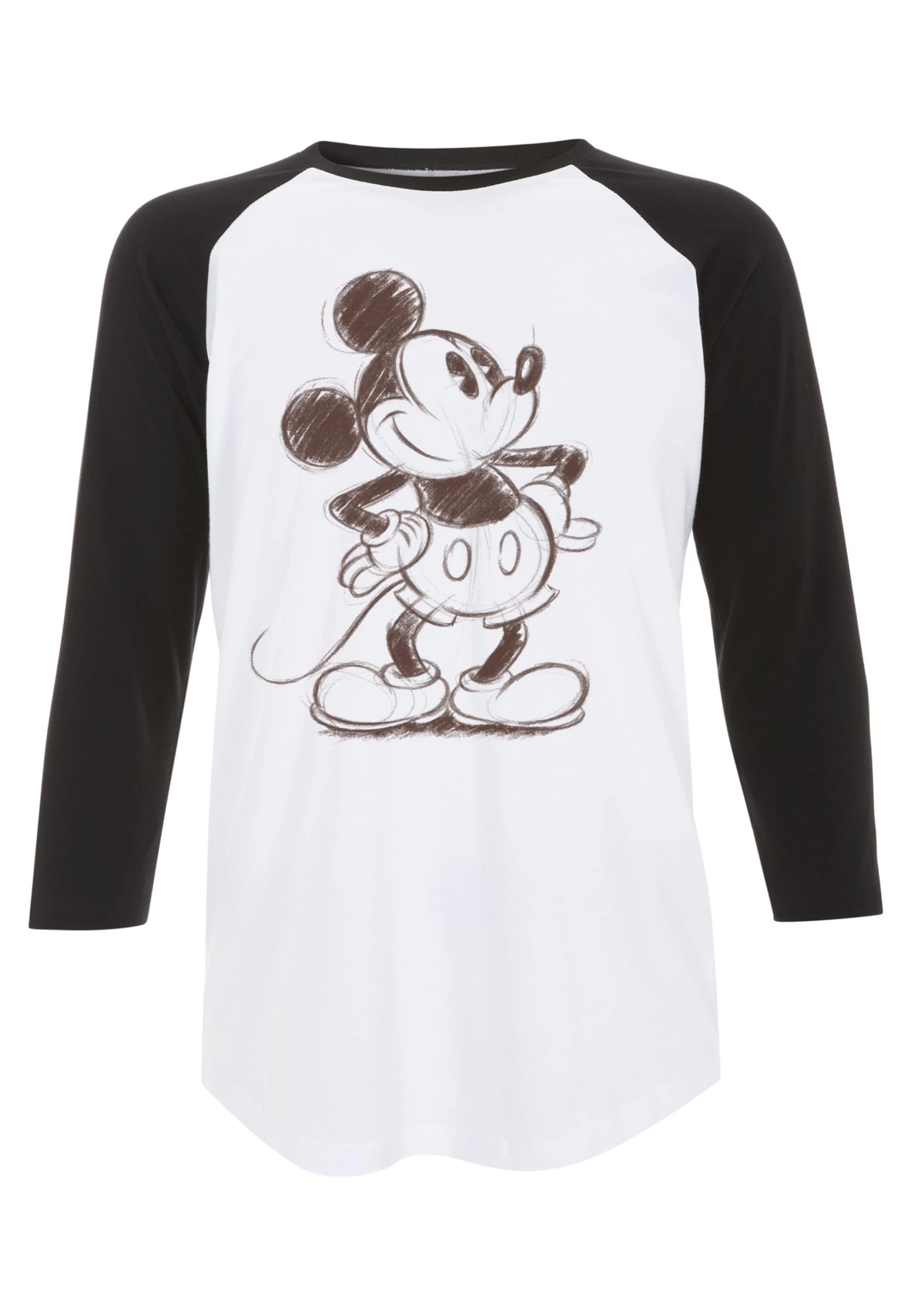Disney Mickey And Friends Sketchy - Longsleeve - White Black - Afbeelding 5