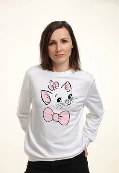 Disney The Aristocats Marie Big Face - Sweater - White