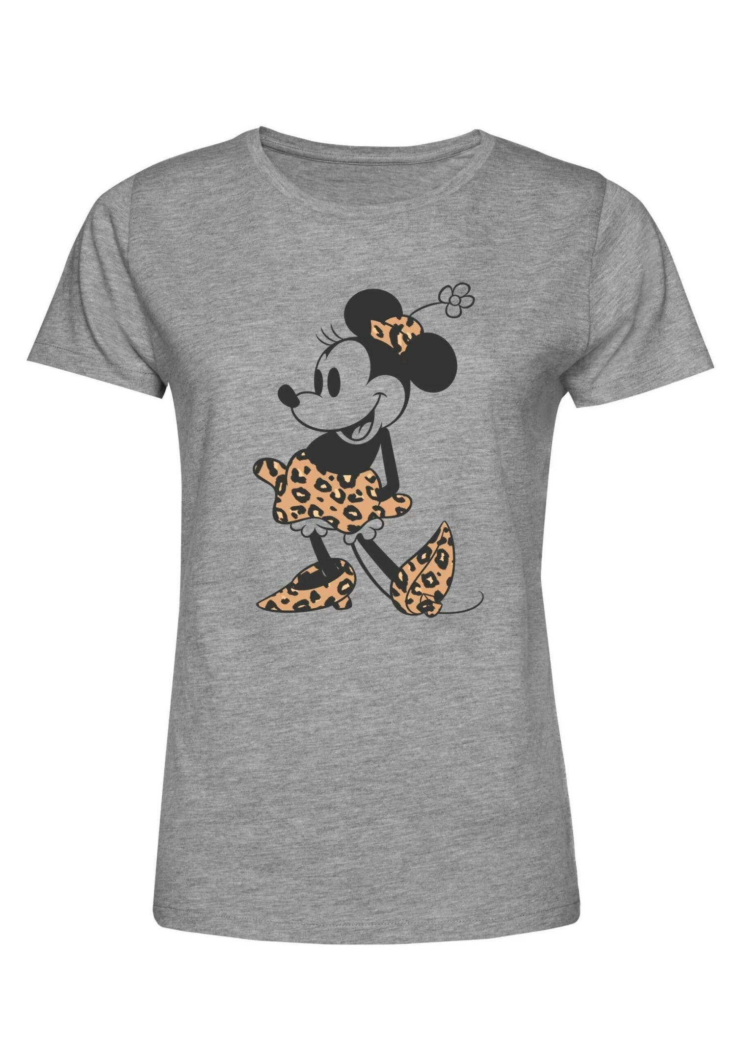 Disney Mickey & Friends Leopard Mouse - T-Shirt Print - Heather Grey - Afbeelding 5