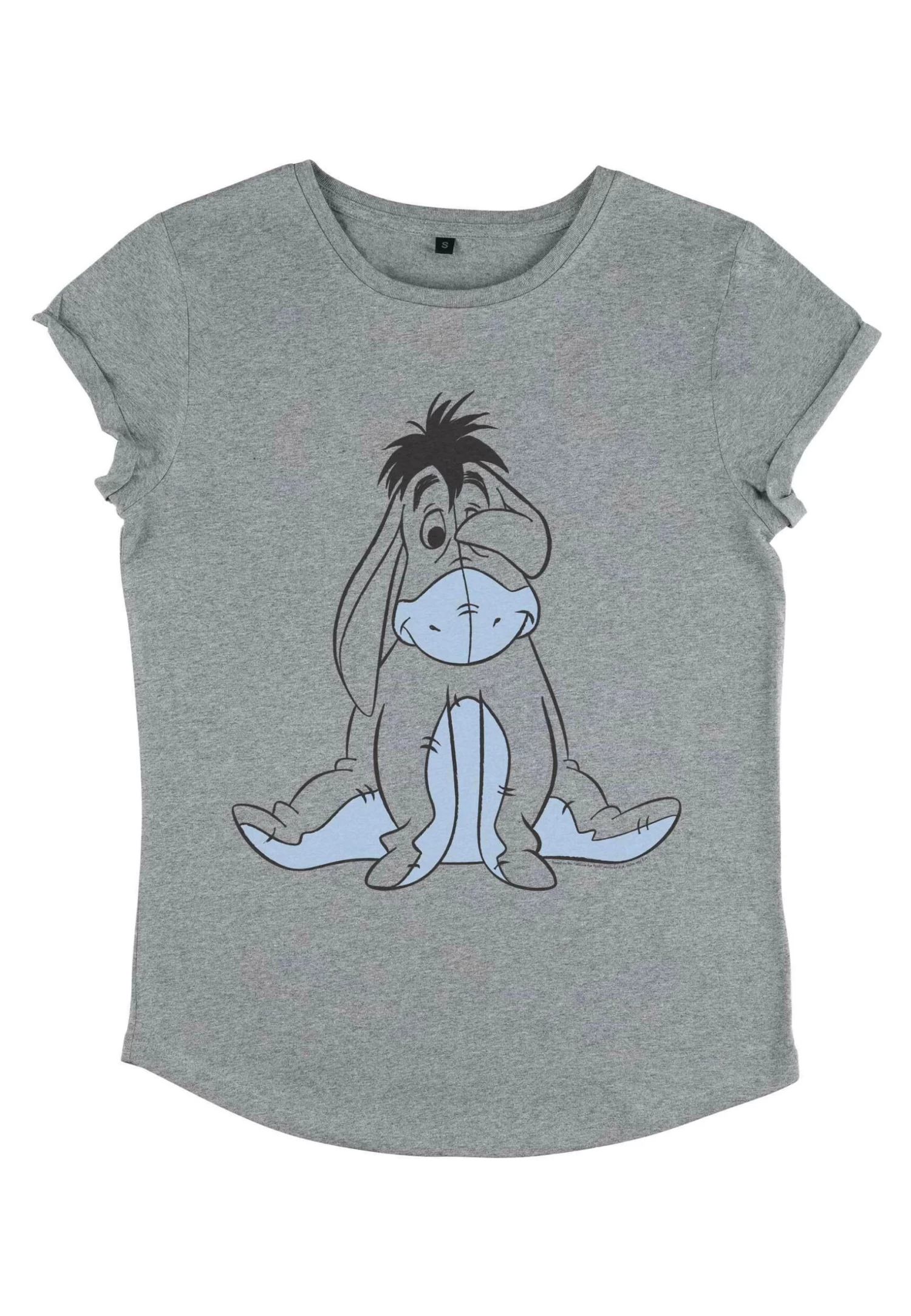 Disney Winnie The Pooh Basic Sketch Eeyore - T-Shirt Print - Melange Grey - Afbeelding 4