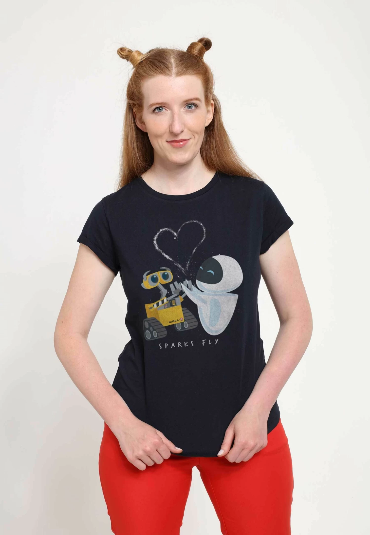 Disney Pixar Wall-E - Sparks Fly - T-Shirt Print - Navy Blue