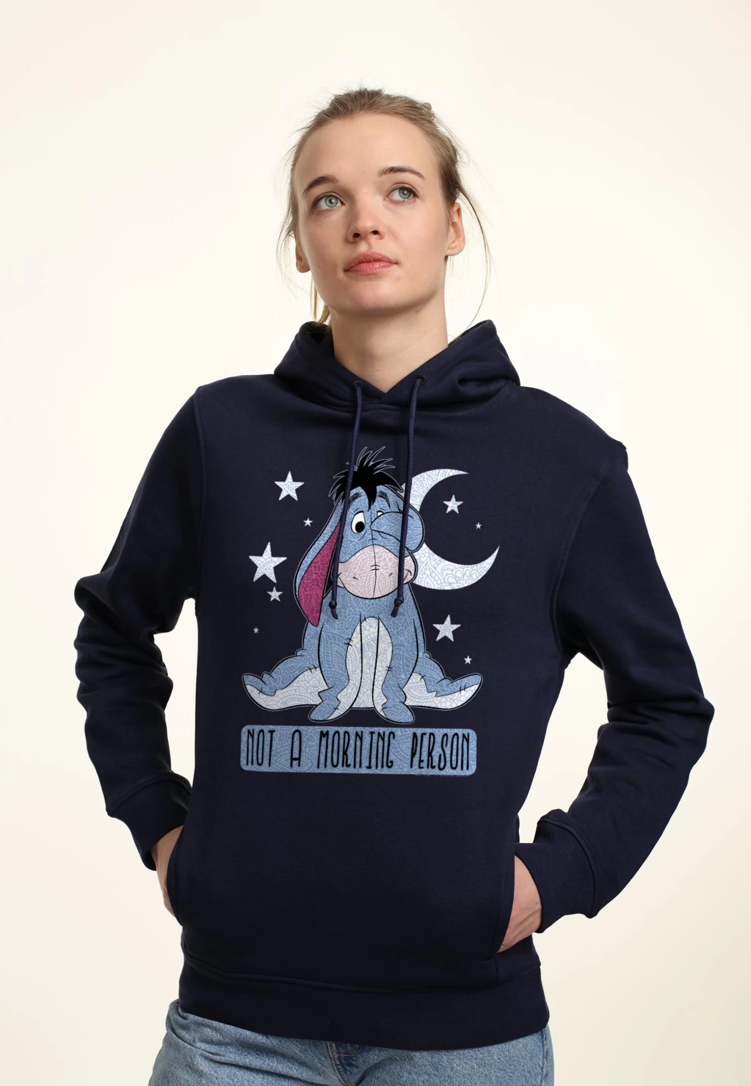 Disney Winnie The Pooh Eeyore Not Morning - Hoodie - Navy Blue - Afbeelding 3