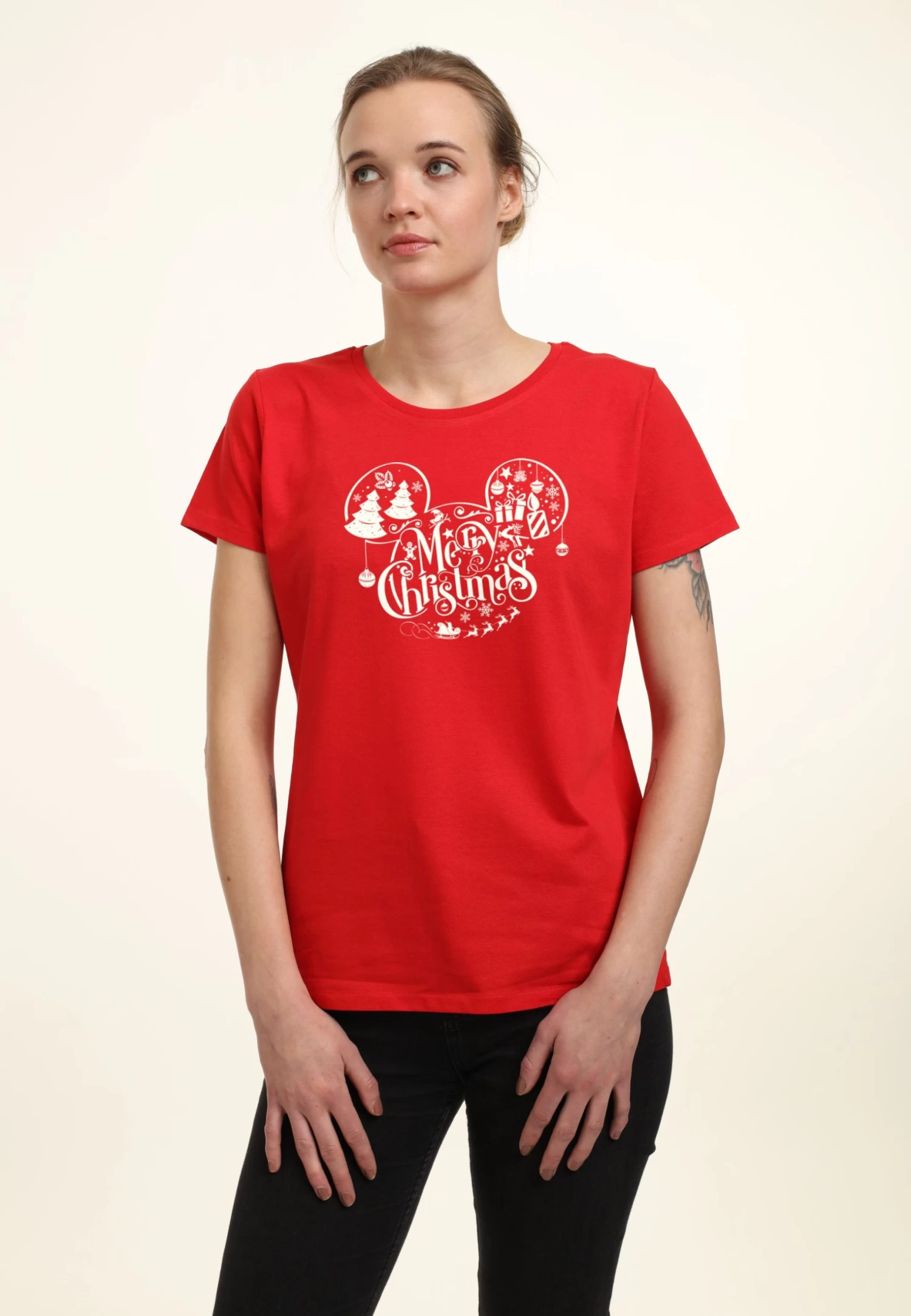 Disney Mickey & Friends Holiday Ears - T-Shirt Print - Red - Afbeelding 3