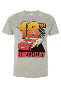 Disney Cars 2 Lightning Birthday 18 - T-Shirt Print - Melange Grey