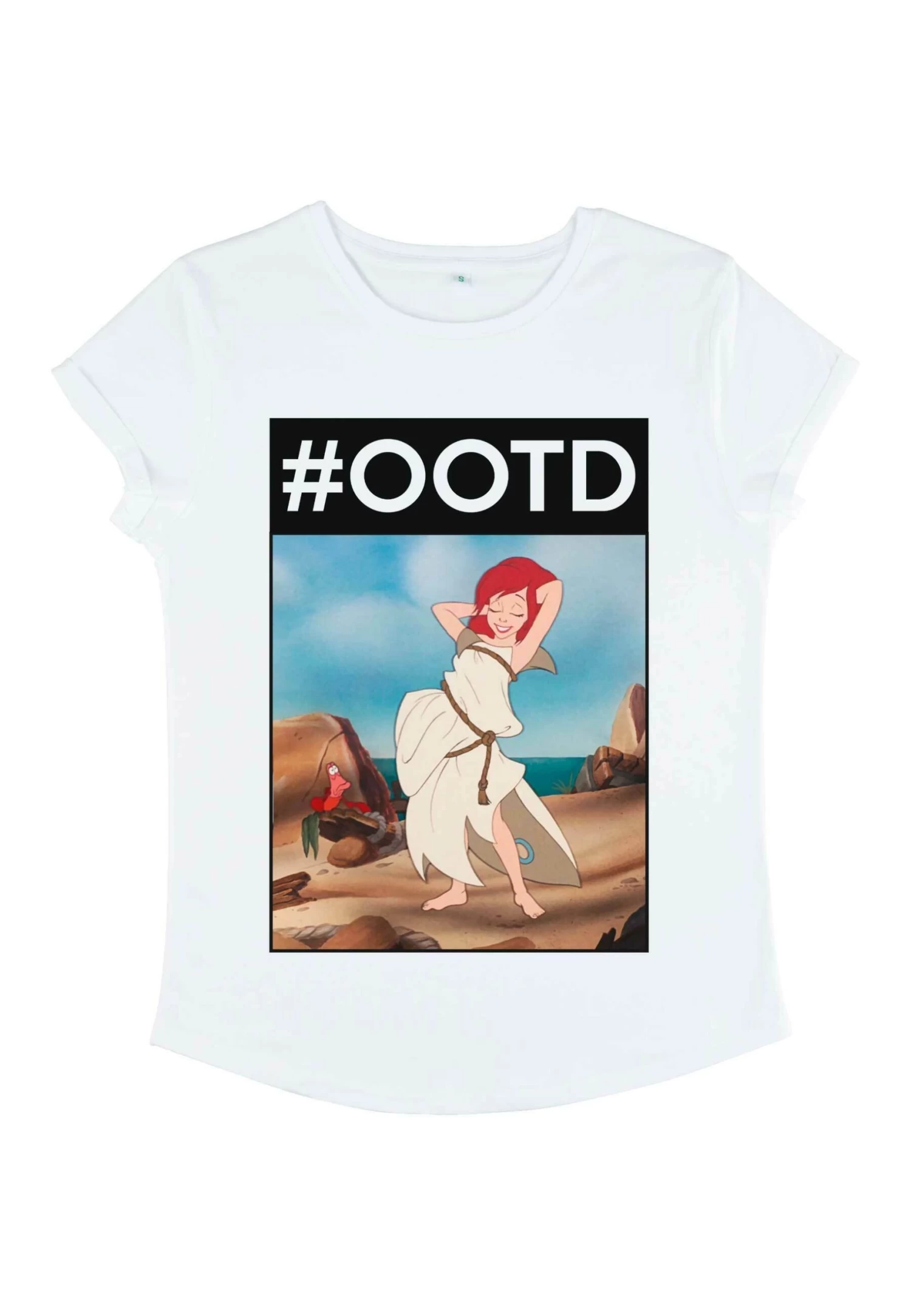 Disney The Little Mermaid Ootd Ariel - T-Shirt Print - White - Afbeelding 5
