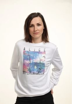 Disney Alice In Wonderland Alice Garden Scene - Sweater - White