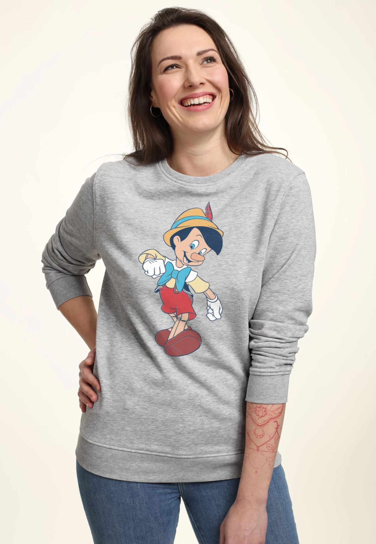 Disney Pinocchio Vintage Pinocchio - Sweater - Heather Grey - Afbeelding 3