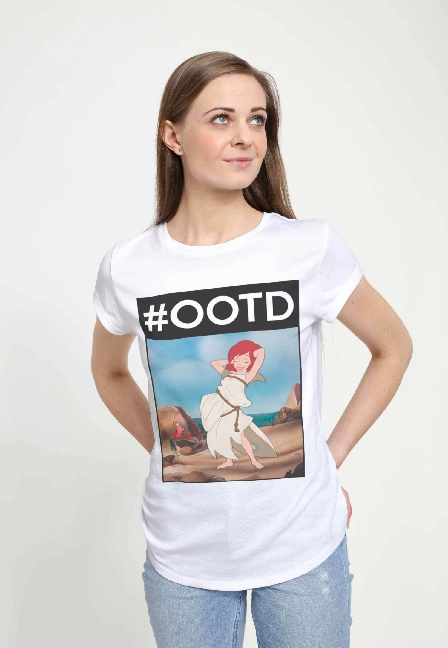 Disney The Little Mermaid Ootd Ariel - T-Shirt Print - White - Afbeelding 4