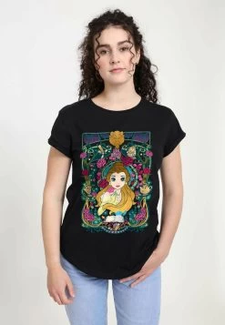 Disney Beauty & The Beast Belle Veau - T-Shirt Print - Black