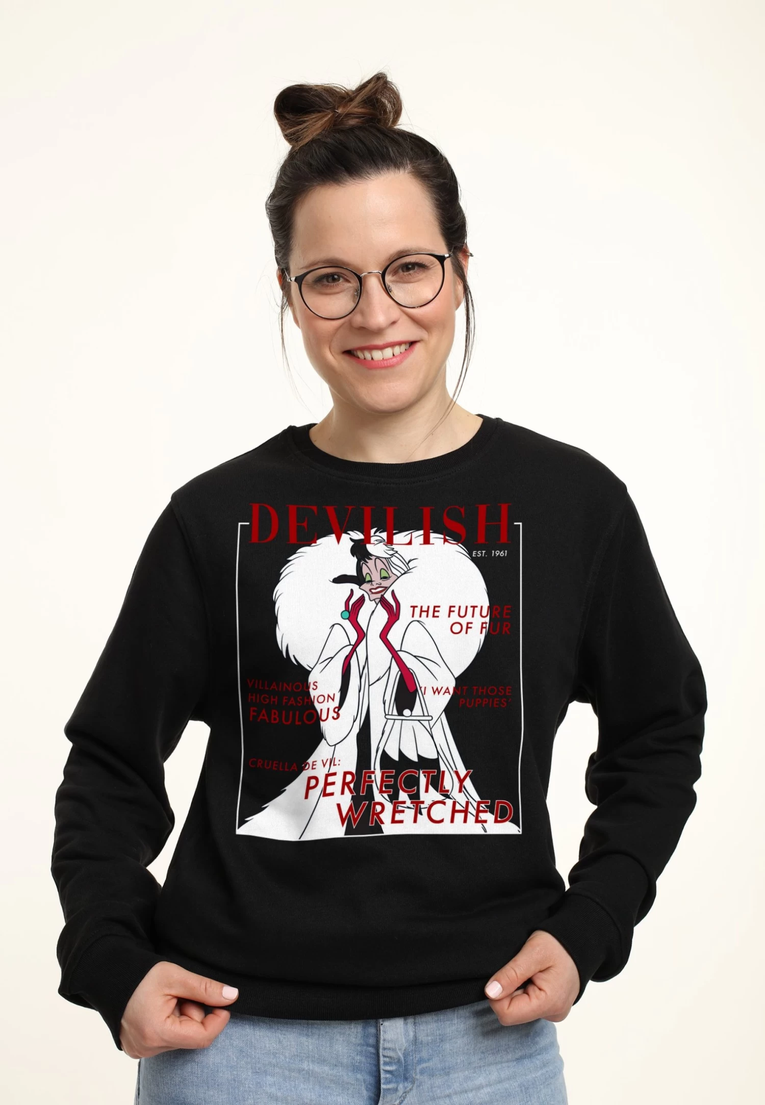 Disney Villains Cruella Vogue - Sweater - Black