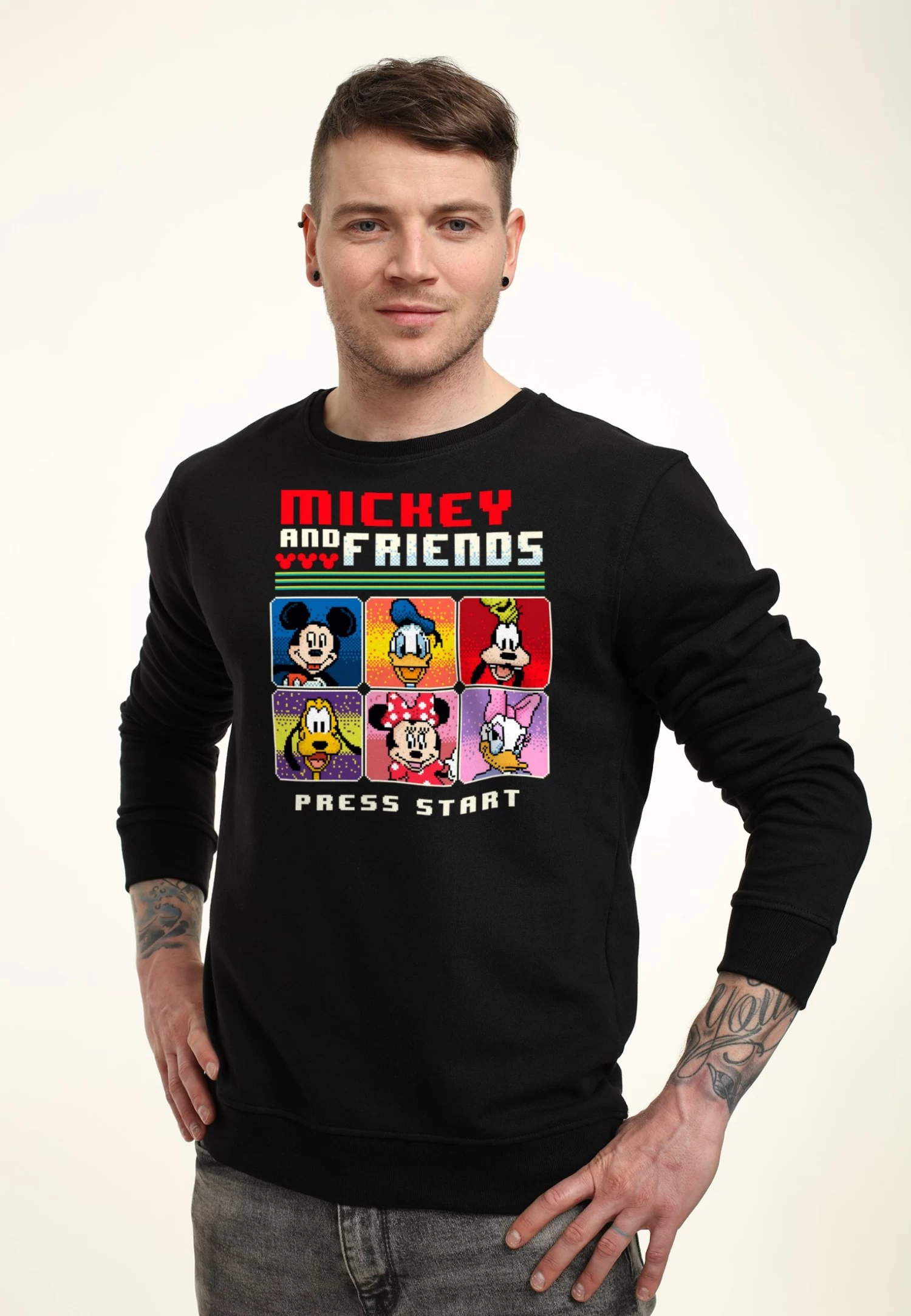 Disney Mickey Mouse Pixel Friends - Sweater - Black - Afbeelding 3