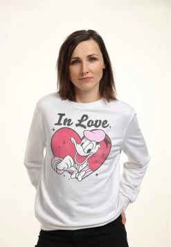 Disney Mickey Classic In Love Donald - Sweater - White