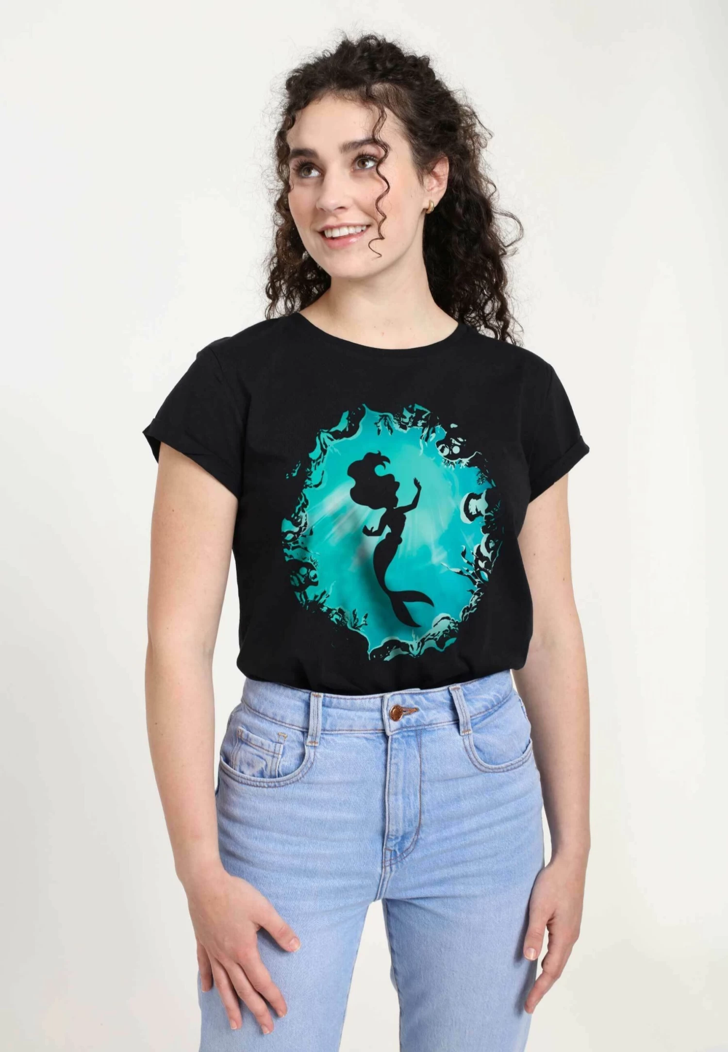 Disney The Little Mermaid Ariels Grotto - T-Shirt Print - Black - Afbeelding 4