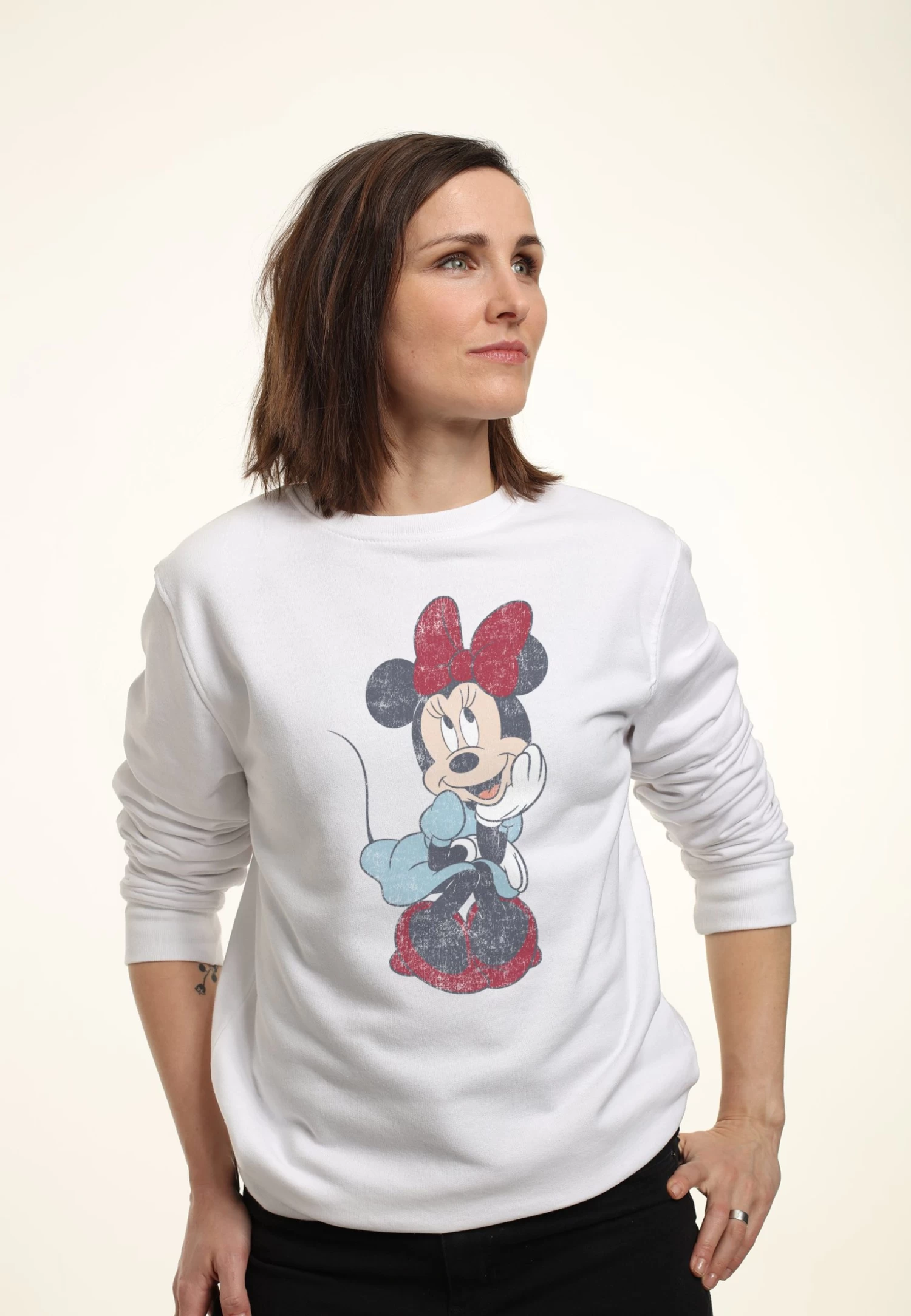 Disney Mickey Classic Simple Minnie Sit - Sweater - White - Afbeelding 3