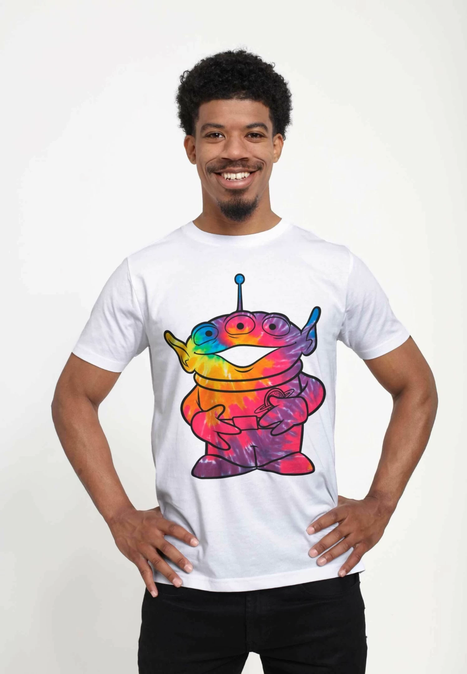 Disney Toy Story Tie Dye Alien Unisex - T-Shirt Print - White
