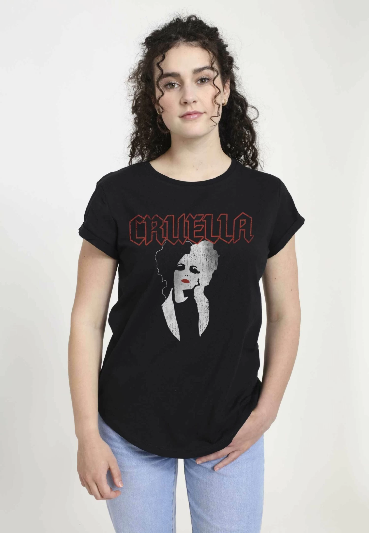 Disney Dnca Cruella Rock T - T-Shirt Print - Black