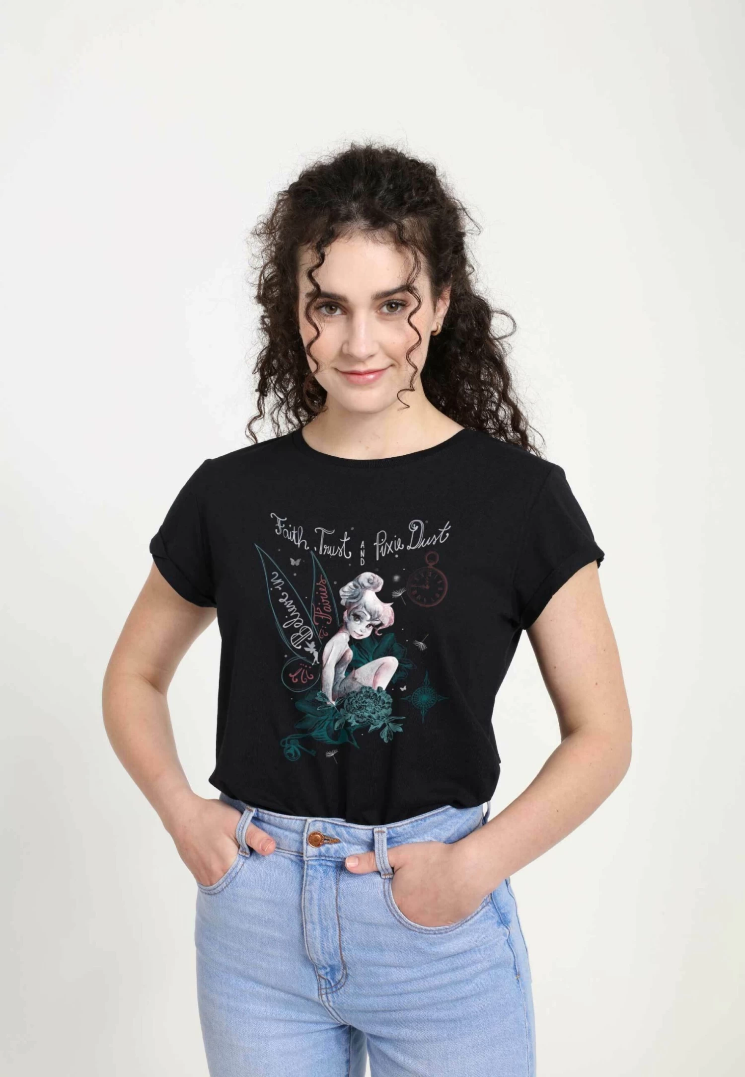 Disney Peter Pan Tink In Fairy Land - T-Shirt Print - Black - Afbeelding 3