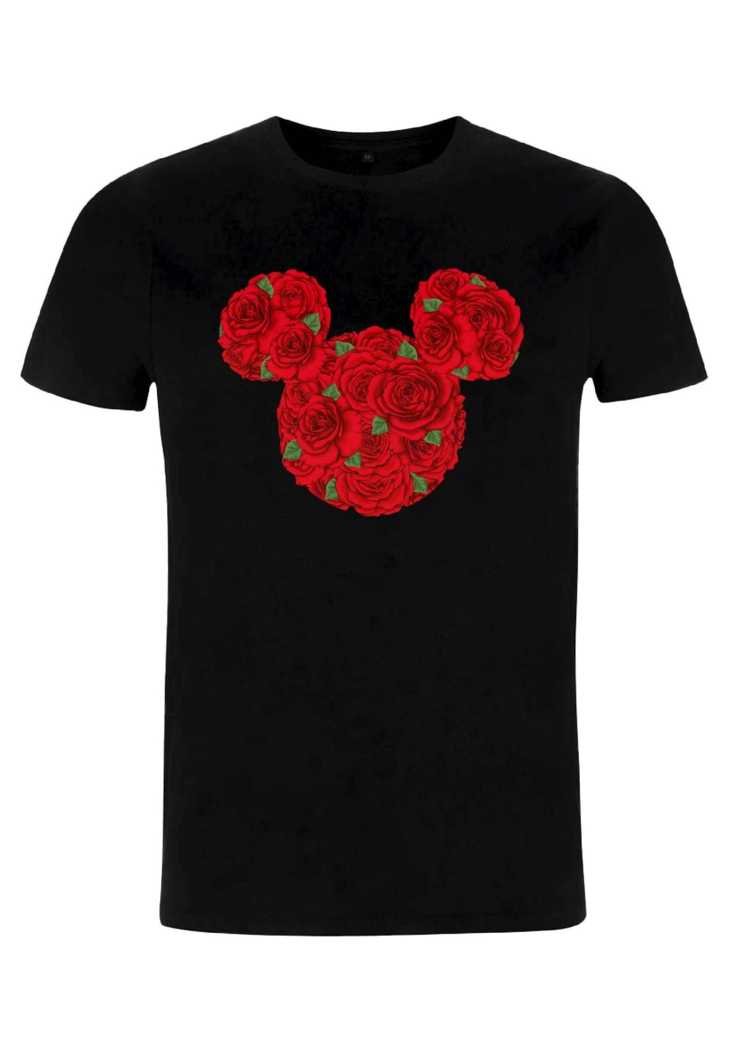 Disney Mickey Classic Mickey Mouse Roses - T-Shirt Print - Black