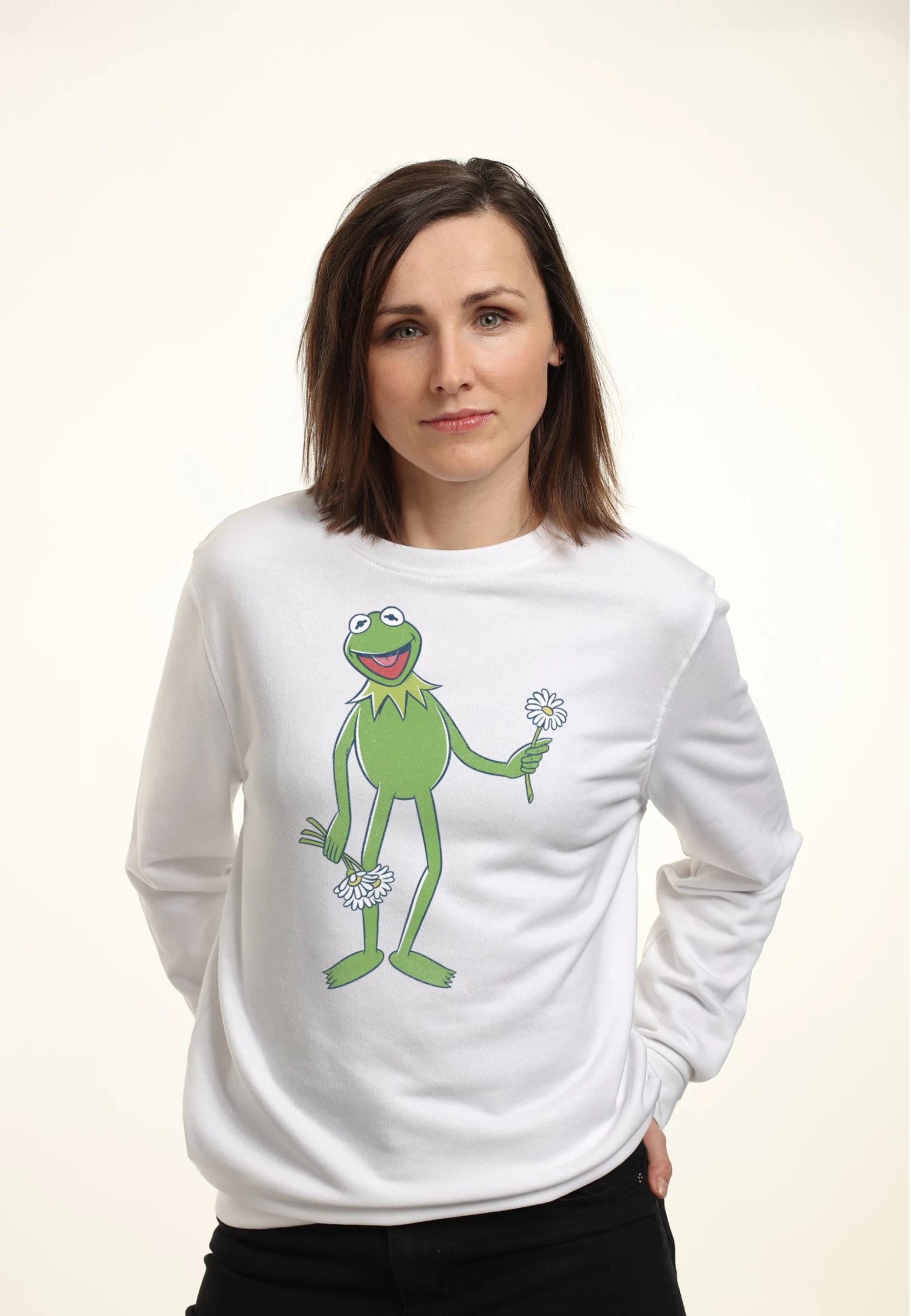Disney Muppets Big Kermit - Sweater - White
