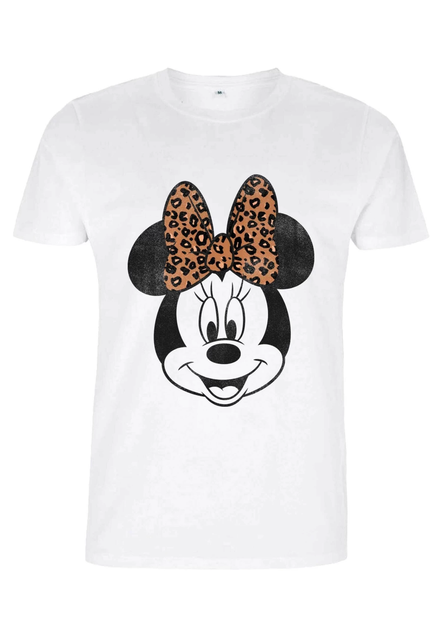 Disney Mickey Classic Modern Minnie Face Leopard Unisex - T-Shirt Print - White - Afbeelding 5