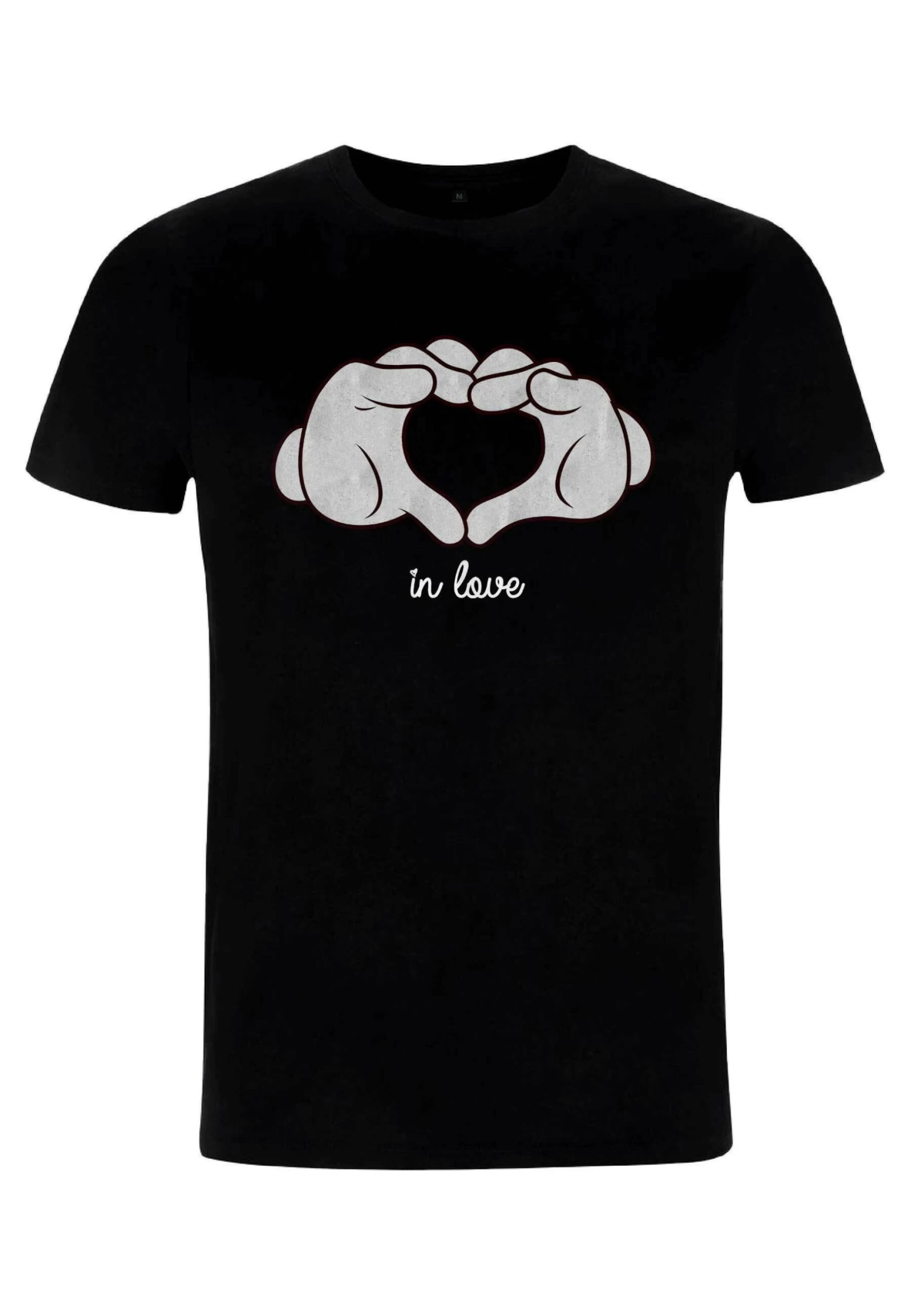Disney Mickey Classic Glove Heart Unisex - T-Shirt Print - Black - Afbeelding 4