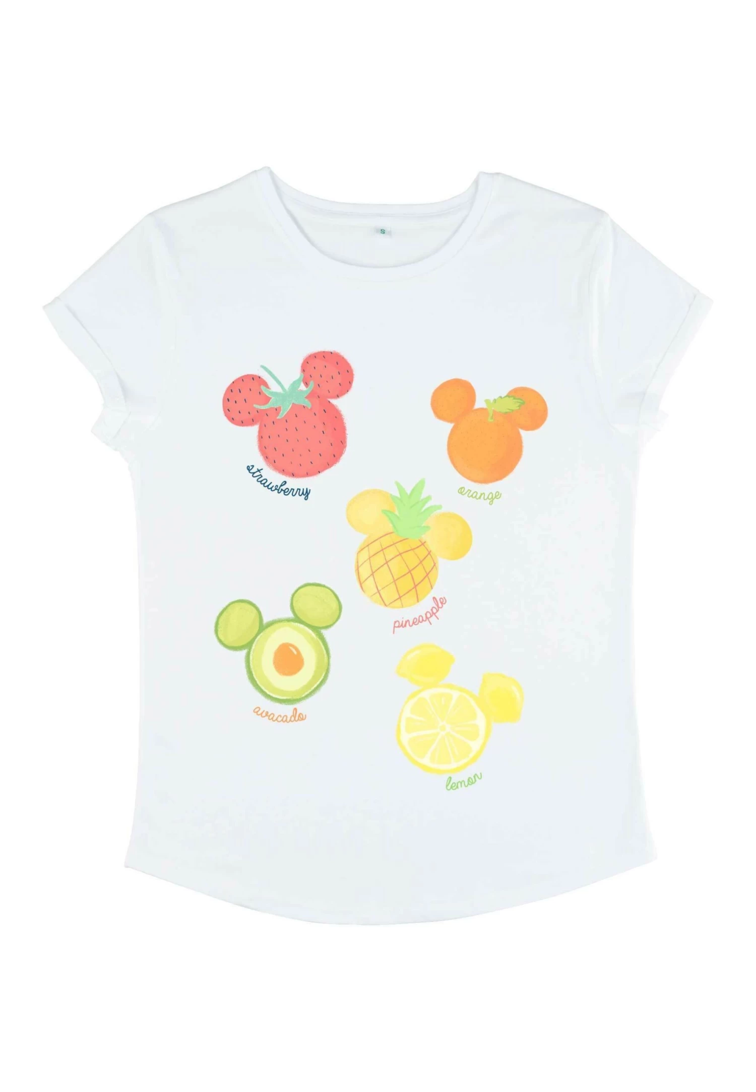 Disney Mickey Classic Assorted Fruit - T-Shirt Print - White - Afbeelding 5