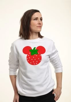 Disney Mickey Friends Strawberry Ears - Sweater - White