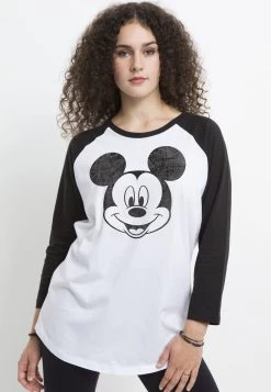 Disney Classic Mickey Mickey Face - Longsleeve - White Black