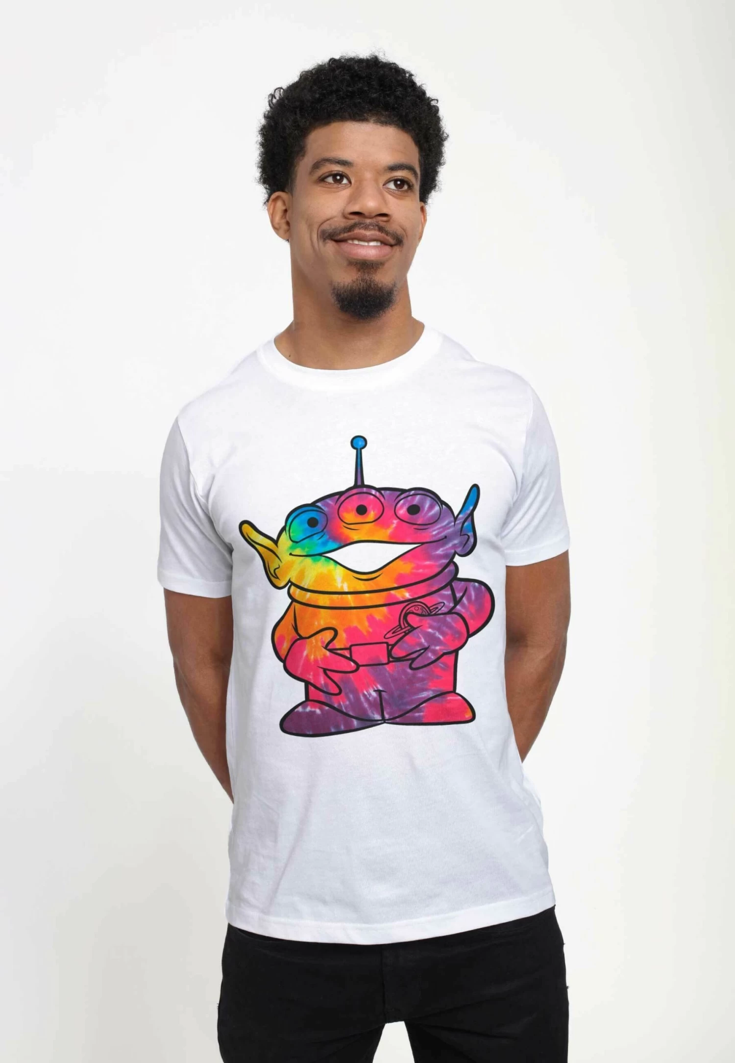Disney Toy Story Tie Dye Alien Unisex - T-Shirt Print - White - Afbeelding 3
