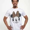 Disney Mickey Classic Modern Minnie Face Leopard Unisex - T-Shirt Print - White