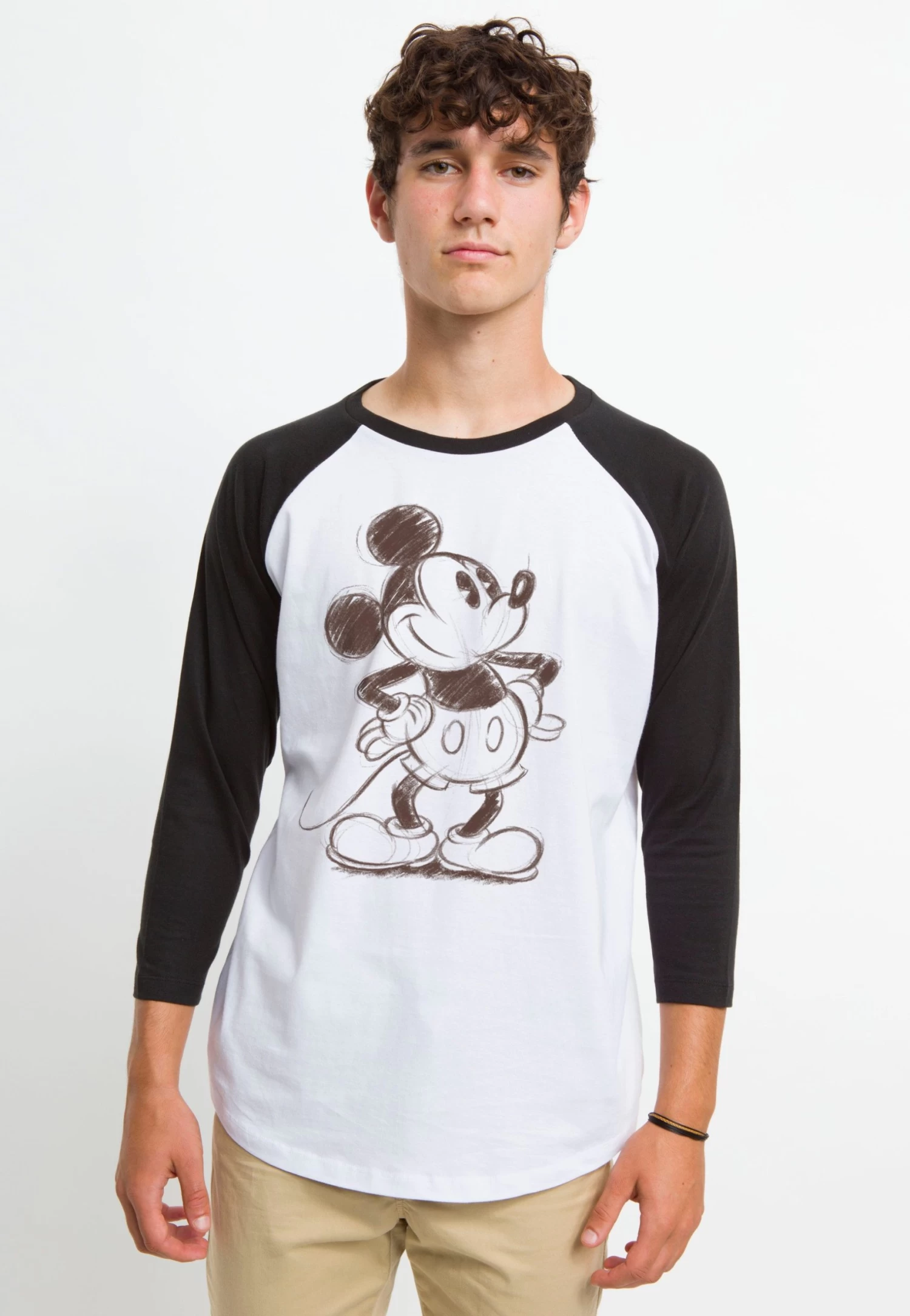 Disney Mickey And Friends Sketchy - Longsleeve - White Black