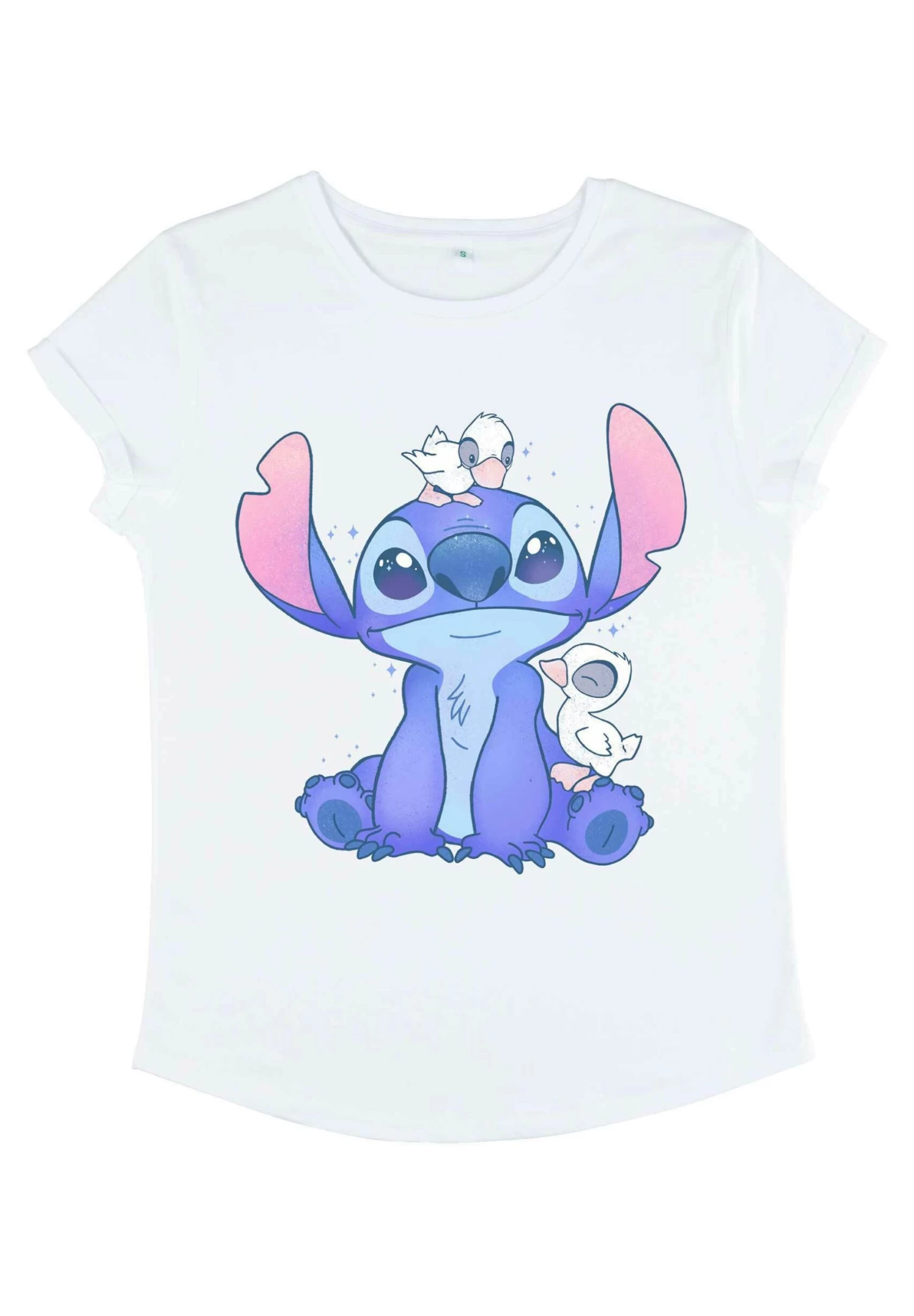 Disney Lilo & Stitch Cute Ducks - T-Shirt Print - White - Afbeelding 3