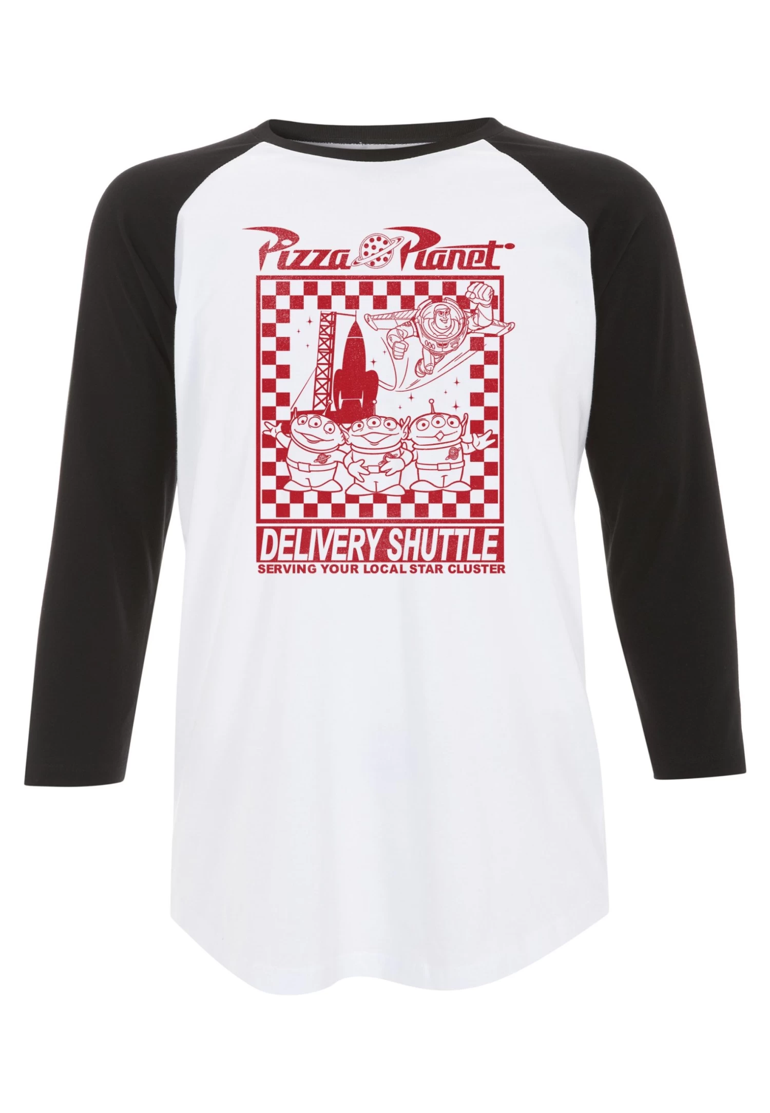 Disney Toy Story 1-3 Pizza Planet Delivery - Longsleeve - White Black - Afbeelding 5