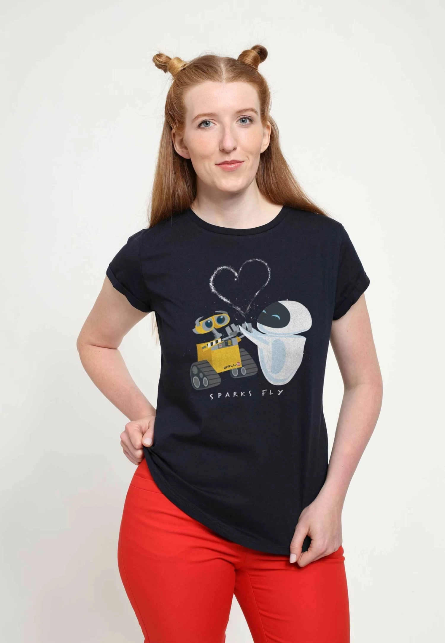 Disney Pixar Wall-E - Sparks Fly - T-Shirt Print - Navy Blue - Afbeelding 3