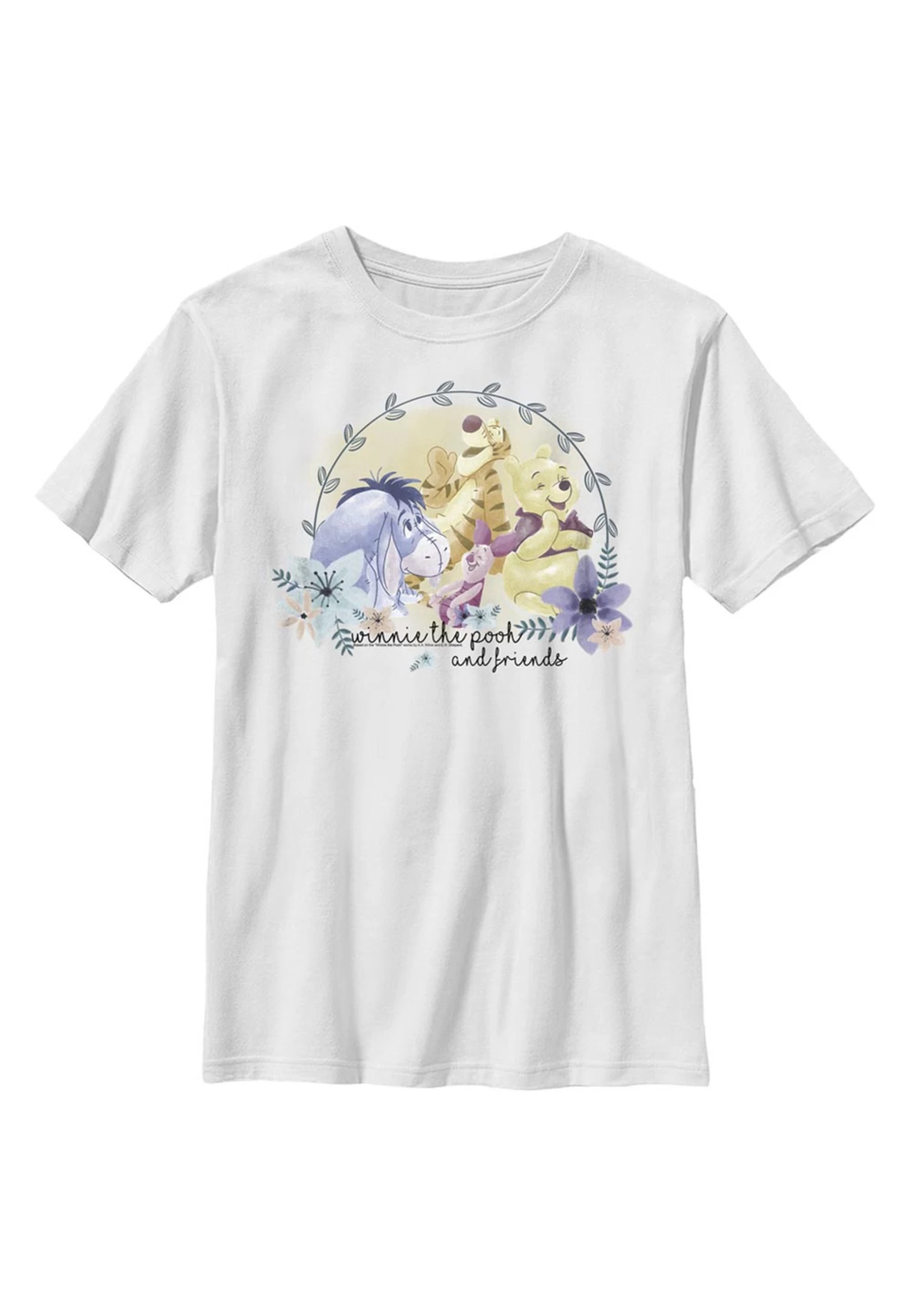 Disney Winnie The Pooh Winnie And Friends - T-Shirt Print - White