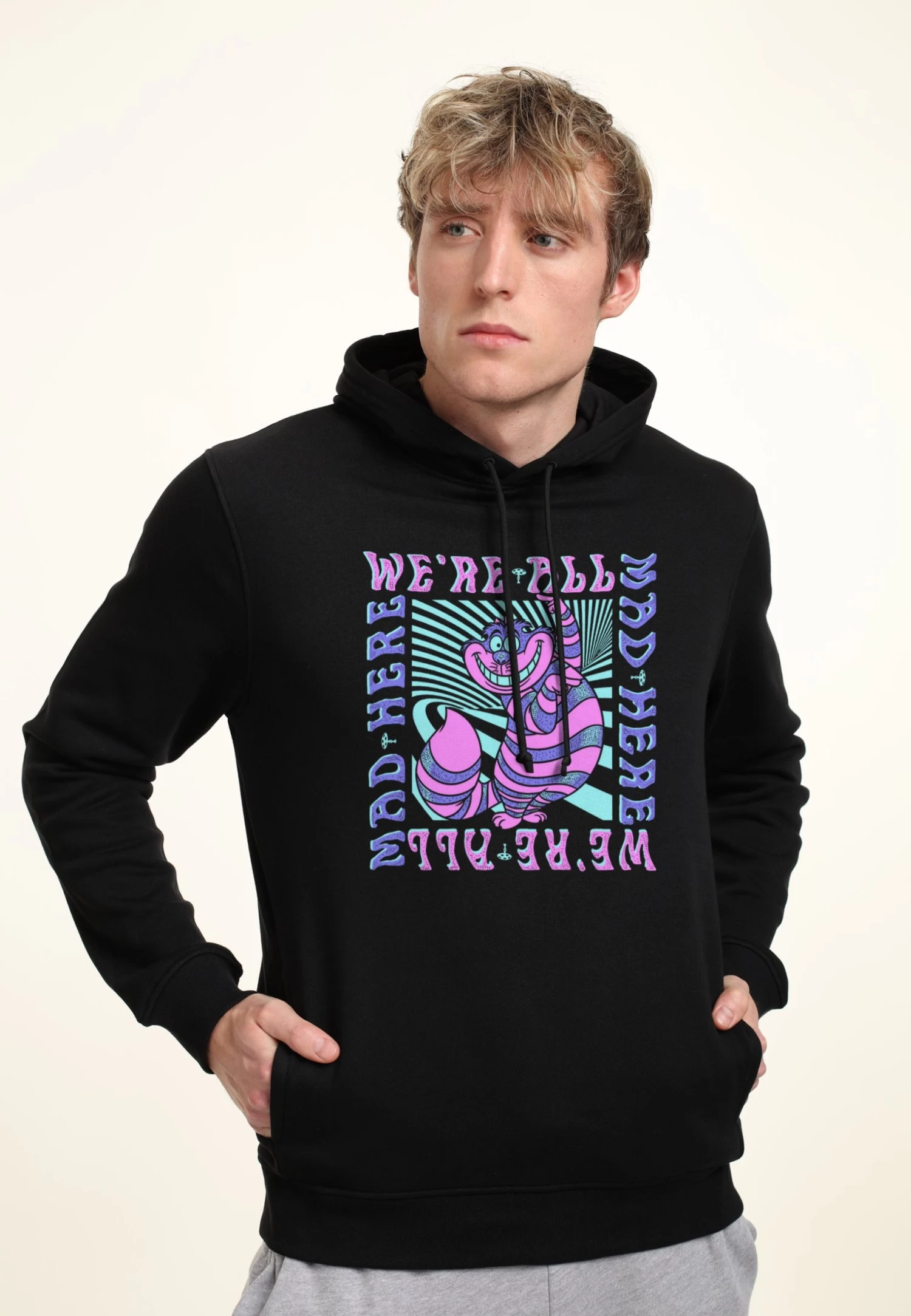 Disney Alice In Wonderland Mad Here Trip - Hoodie - Black