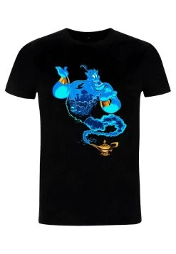 Disney Aladdin Genie Of The Lamp - T-Shirt Print - Black
