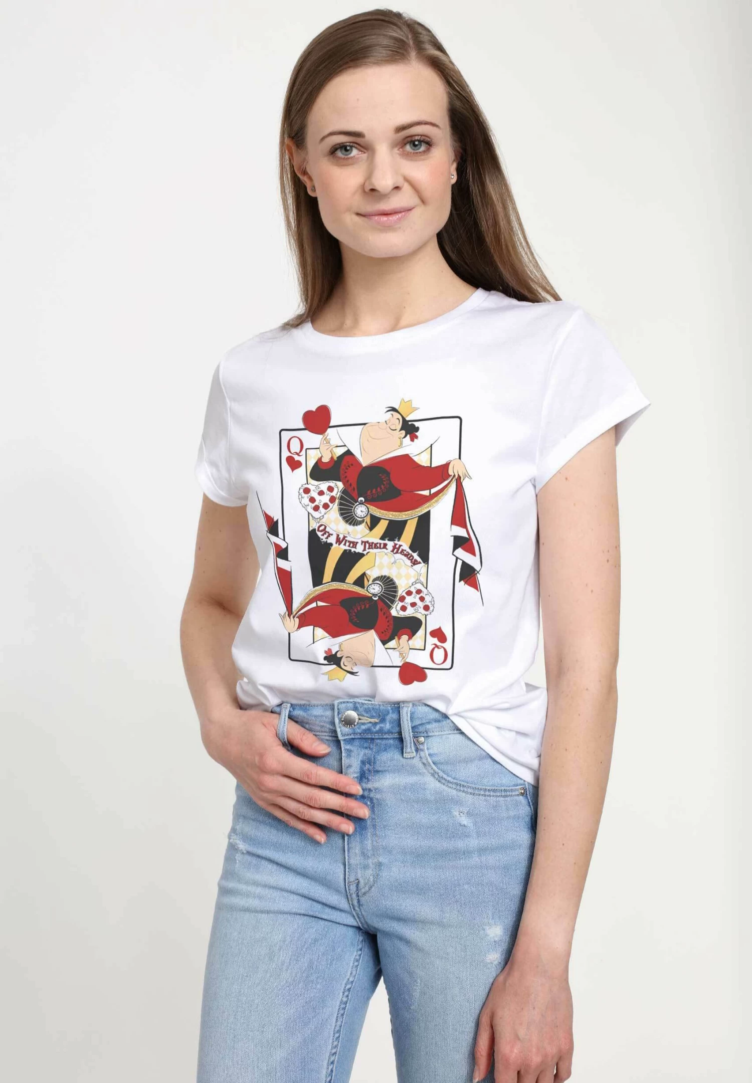 Disney Alice In Wonderland Queen Of Hearts - T-Shirt Print - White - Afbeelding 4