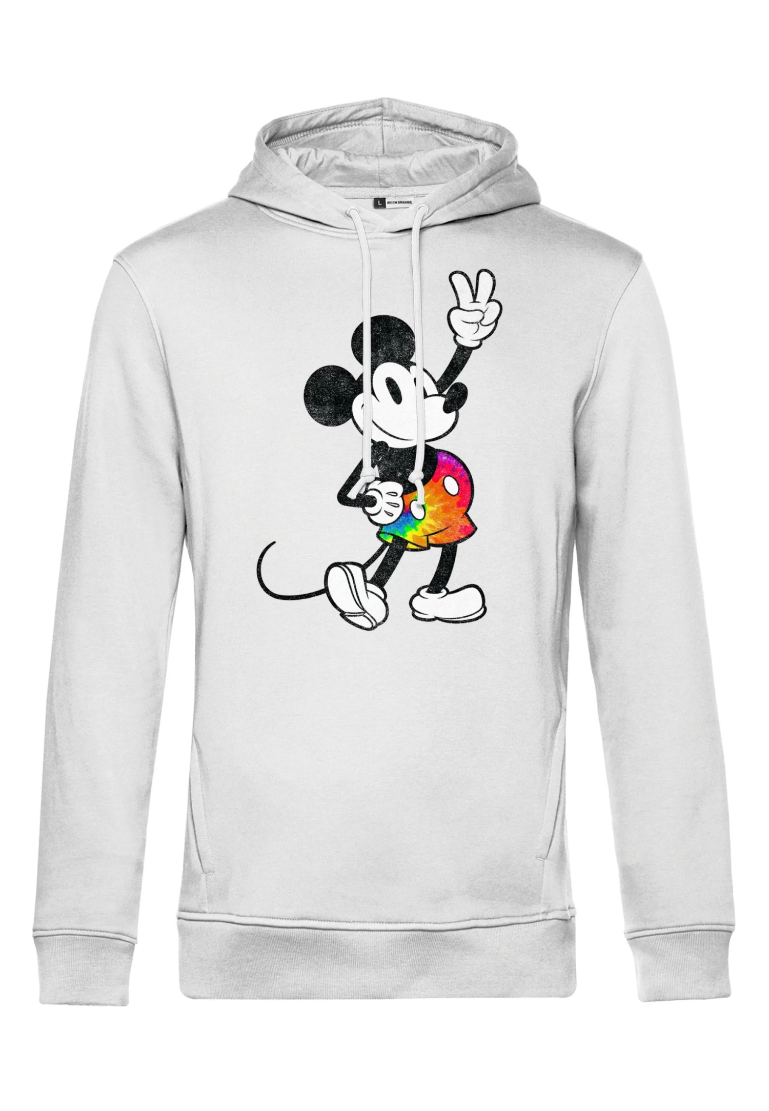 Disney Mickey Classic Tie Dye Stroked - Hoodie - White - Afbeelding 4